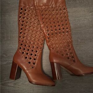 Tory Burch Tan Heeled Boots